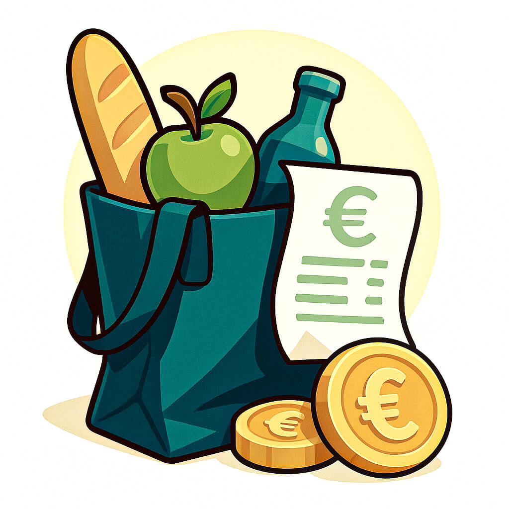 Illustration in Comicstil - Einkauf